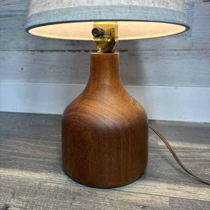 Mid Century Danish Teak Wood Table Lamp