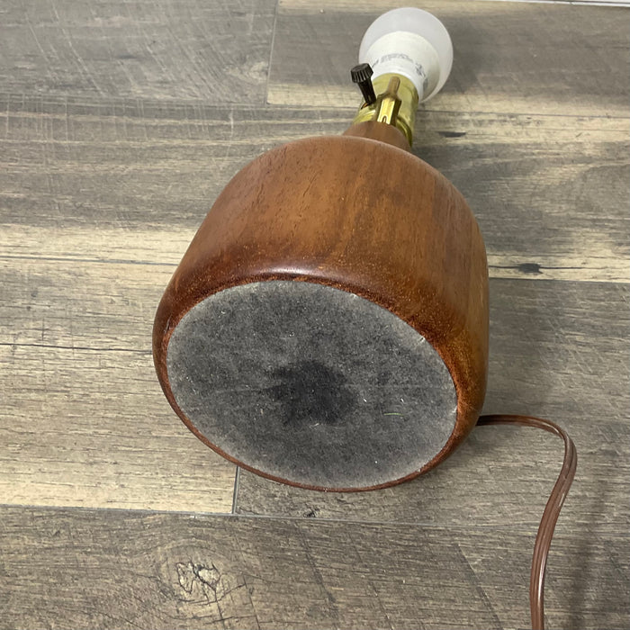 Mid Century Danish Teak Wood Table Lamp