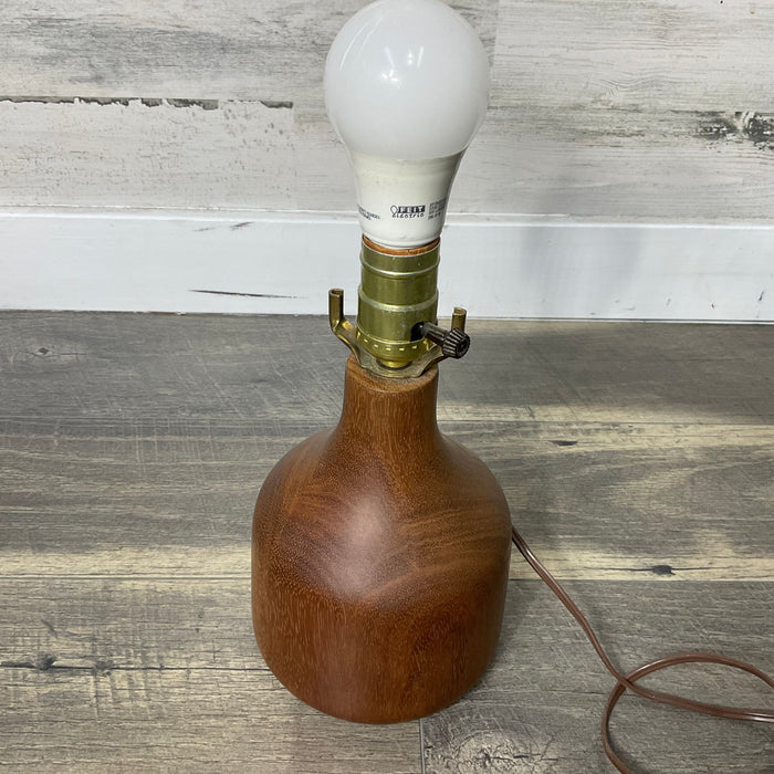 Mid Century Danish Teak Wood Table Lamp