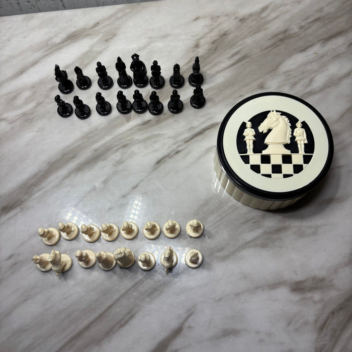 Mid Century West Germany Miniature Pocket Chess Set