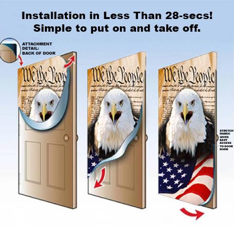 DoorFoto Door Cover MLK Day - American Flag