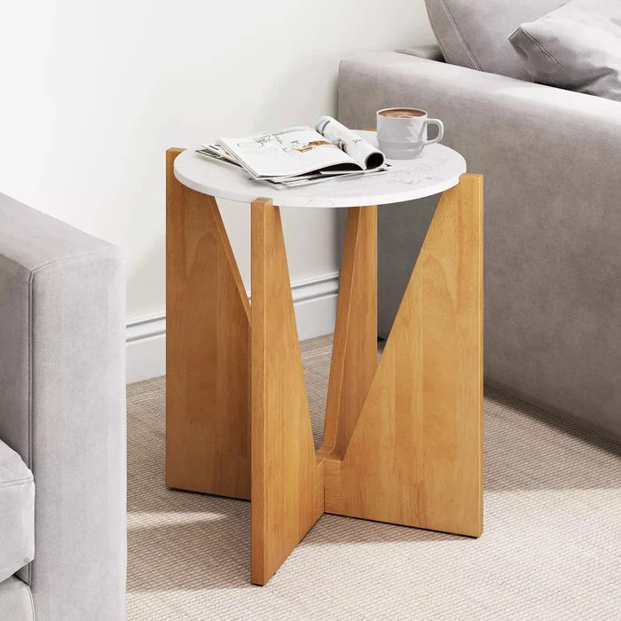 Morse Marble Nightstand Table Canva Home
