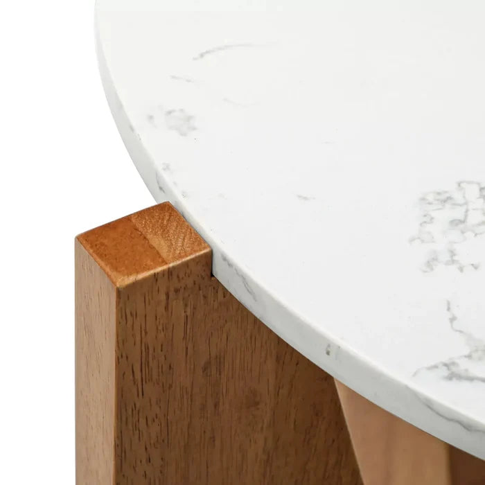 Morse Marble Nightstand Table Canva Home