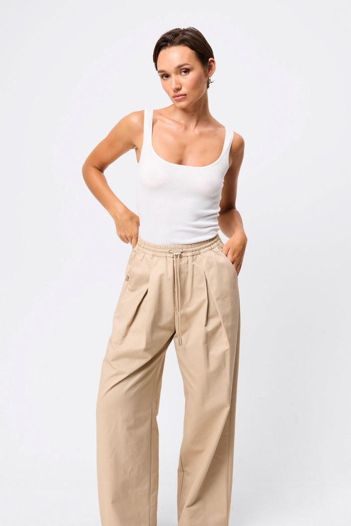 Mossman Fine Line Knit Tank - White Apparel > Women > Clothing > Tops > Knit Tanks > Mossman Hyde Boutique