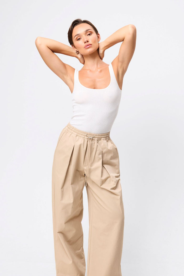 Mossman Fine Line Knit Tank - White Apparel > Women > Clothing > Tops > Knit Tanks > Mossman Hyde Boutique