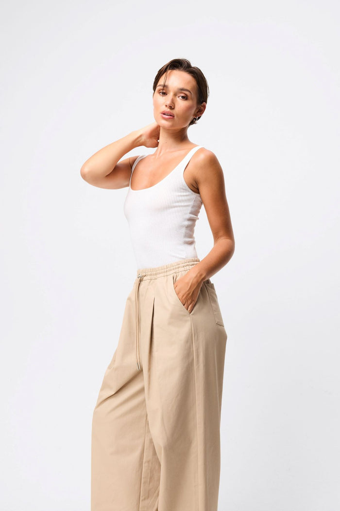 Mossman Fine Line Knit Tank - White Apparel > Women > Clothing > Tops > Knit Tanks > Mossman Hyde Boutique