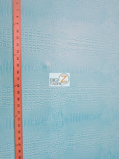 Mystic Blue Crocodile Marine Vinyl Fabric / Sold By The Yard