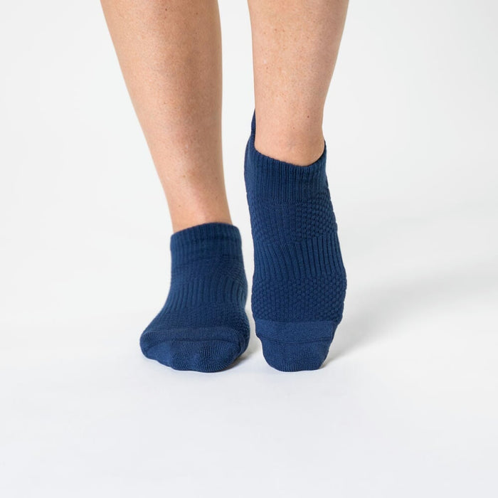 Viasox Navy Blue Ankle Compression Socks Bundle 3-Pack side view