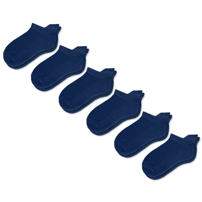 Viasox Navy Blue Ankle Socks Bundle 6-Pack front view