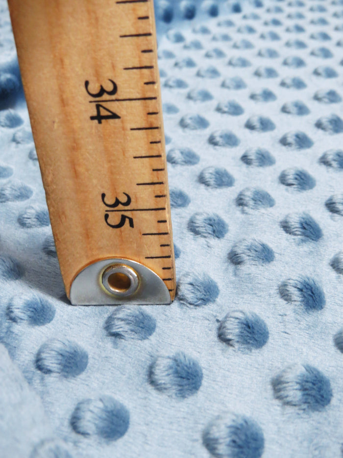 Navy Minky Dimple Dot Baby Soft Fabric / Sold By The Yard
