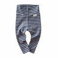 Navy Stripes on Heather Grey Leggings