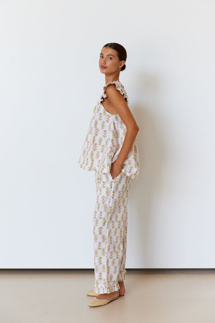 Piyama Nicolette Sleep Set - Pants - Lotus Flower — view 4
