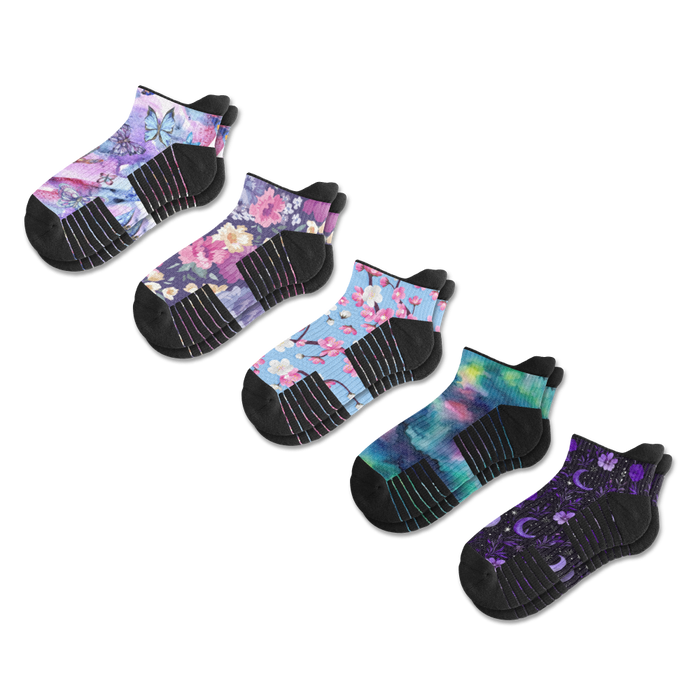 Viasox Night Nature Ankle Compression Socks 5-Pack Bundle front view