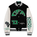 OFF WHITE Croco Lea Wool Varsity Jacket