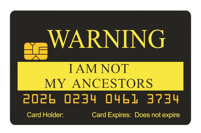 Official Warning Card. 8 PACK, Free Shipping