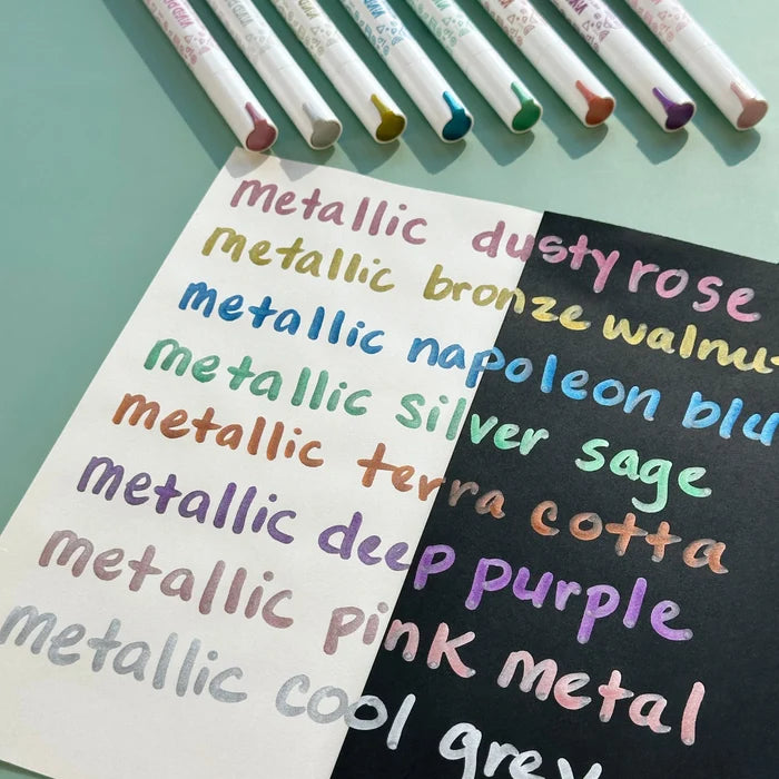 Ooly Vivid Pop Opaque Water Based Paint Markers 8 Pk Metallic