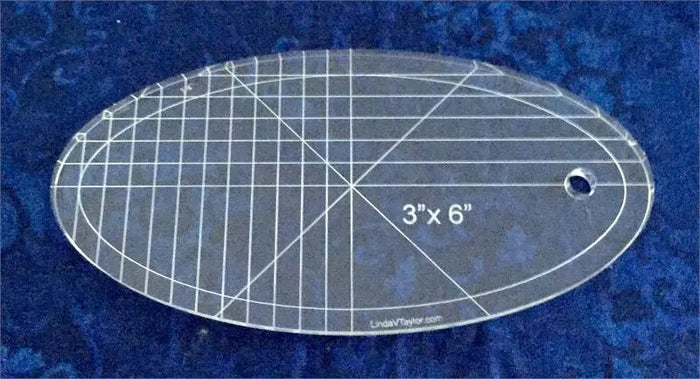 Oval Quilt Template 3" x 6"