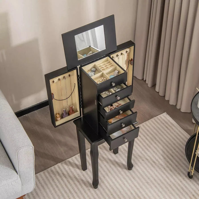 Paige Mirror Jewelry Armoire Cabinet Canva Home
