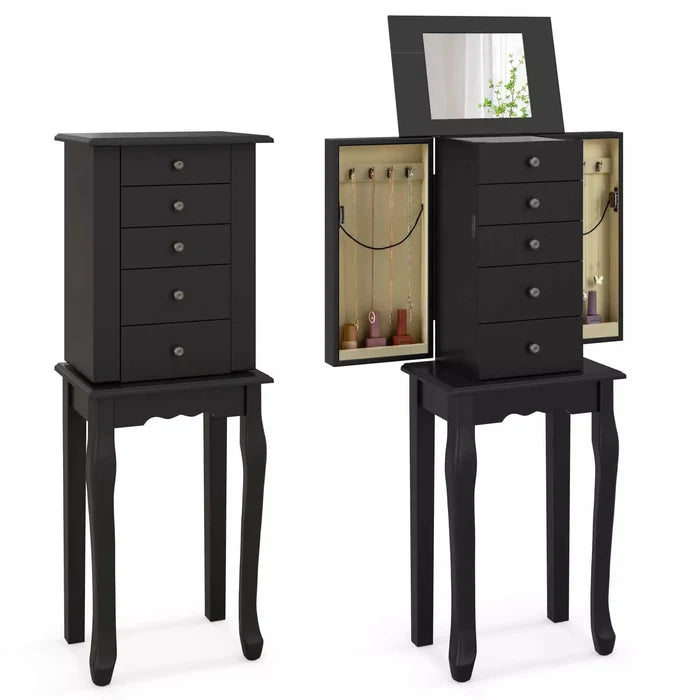 Paige Mirror Jewelry Armoire Cabinet Canva Home