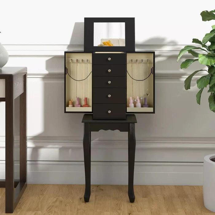 Paige Mirror Jewelry Armoire Cabinet Canva Home