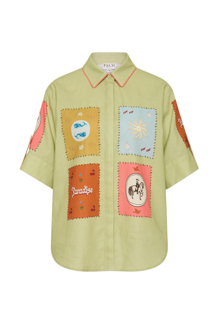 Palm Noosa Maya Shirt - Maya Tile Apparel > Women > Clothing > Shirts & Tops > Shirts > Button-Up Shirts > Palm Noosa Hyde Boutique