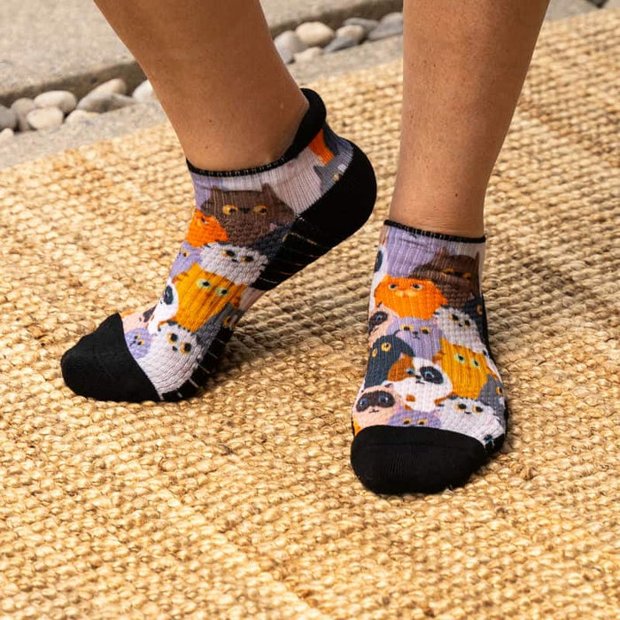 Viasox Paws Petals Ankle Compression Socks 3-Pack side view