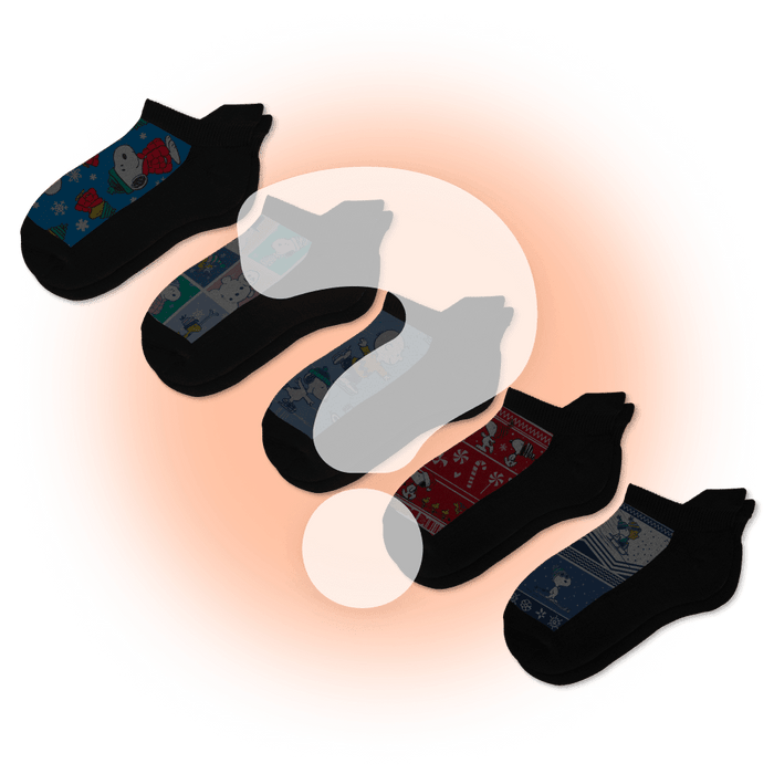 Viasox Peanuts Mystery Ankle Socks Bundle 5-Pack front view