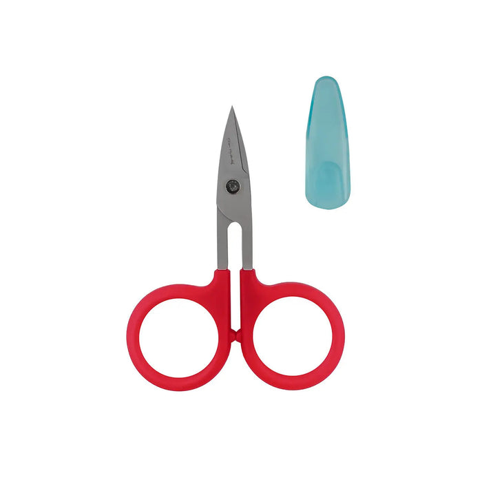 Perfect Scissors Red 3-3/4in Small curved Micro-Serrated Non-slip Blade