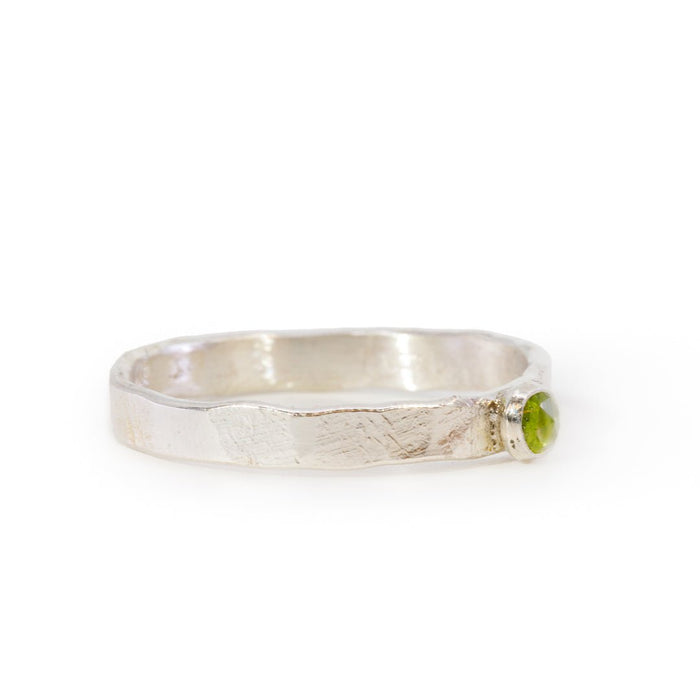 Peridot Stackable Sterling Silver Handcrafted Ring - Ceci Greco Designs - KKW-017 - Crystalarium