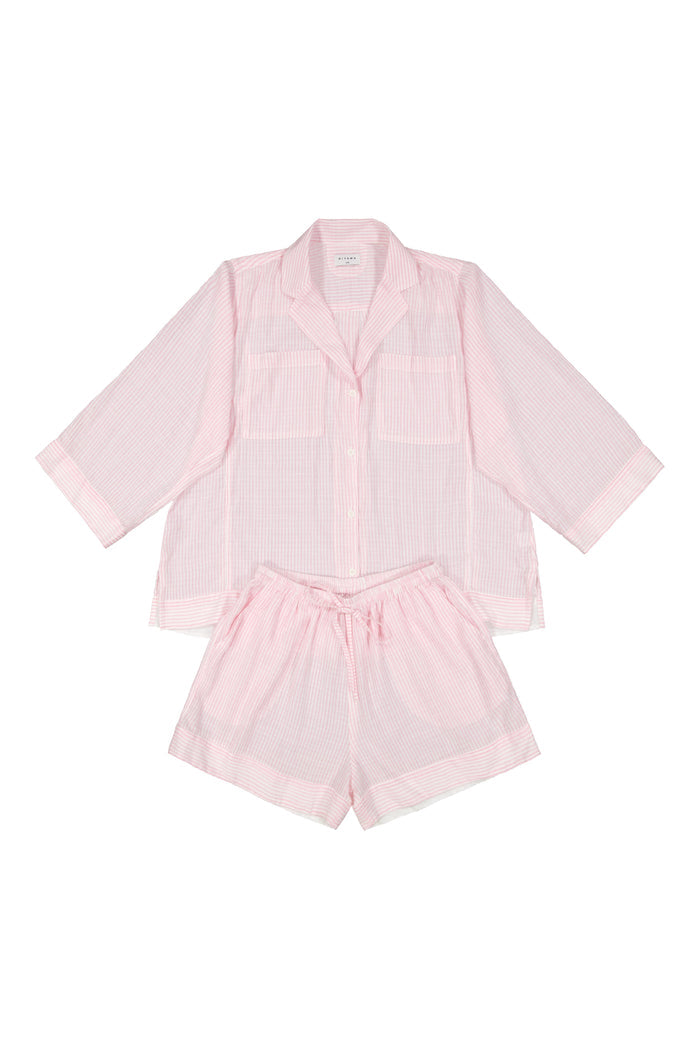 Peta Resort Set - Cotton - Pink Stripe