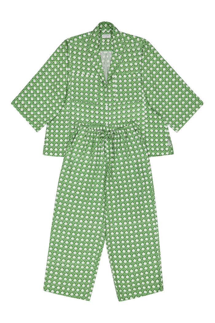 Piyama Peta Sleep Set - Long - ECOVERO™ - Rattan Green — view 5