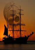 DoorFoto Door Cover Pirate Ship Skull Sky