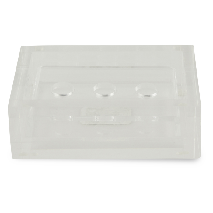 The Platinum Collection is made of transparent lucite and features a chic and modern style.
