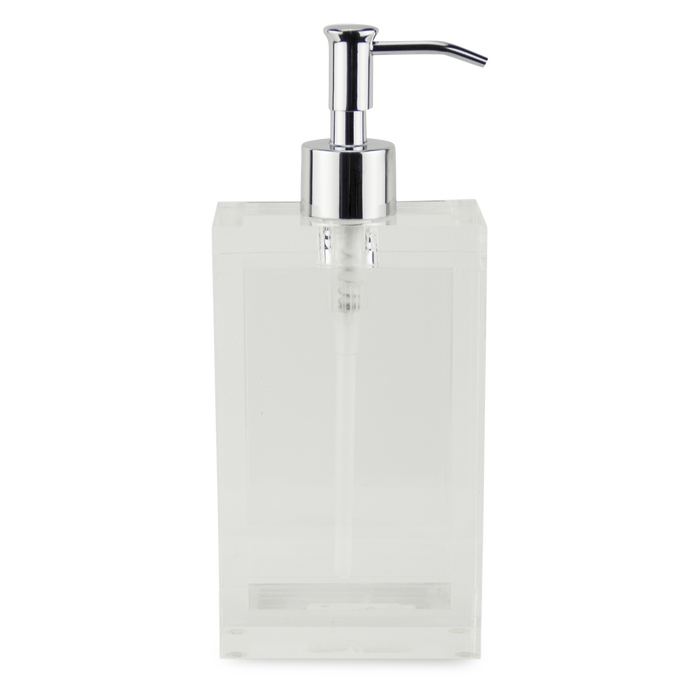 The Platinum Collection is made of transparent lucite and features a chic and modern style.