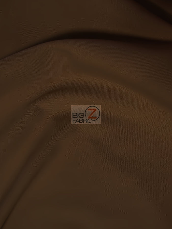 Poly Cotton Fabric Solid Heavyweight Uniform / Brown / Sold By The Yard