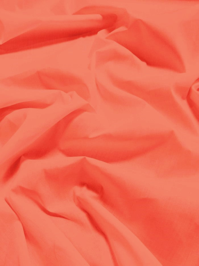 Poly Cotton Solid Fabric 58"/60" Width / Coral / Sold By The Yard