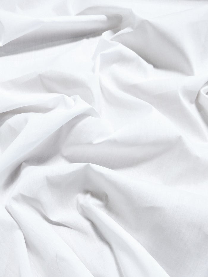 Poly Cotton Solid Fabric 58"/60" Width / White / Sold By The Yard