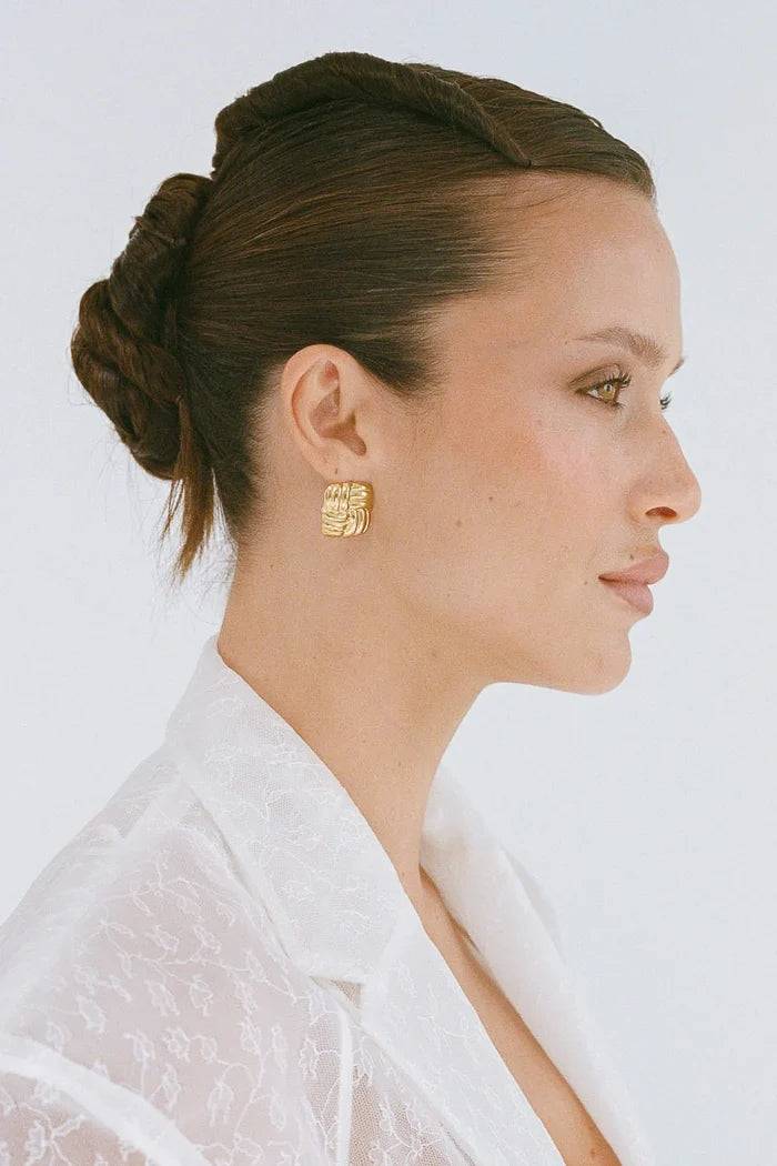 Porter Baby Cushion Earrings - Gold Accessories > Women > Jewellery > Earrings > Studs & Cushions > Porter Hyde Boutique