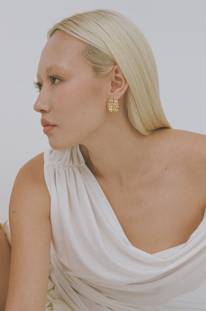Porter Baby Cushion Earrings - Gold Accessories > Women > Jewellery > Earrings > Studs & Cushions > Porter Hyde Boutique