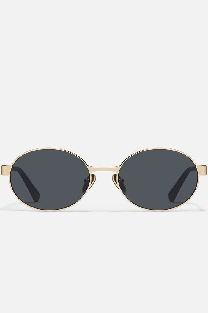 QUAY Anyways Sunglasses - Gold Frame/Smoke Lens