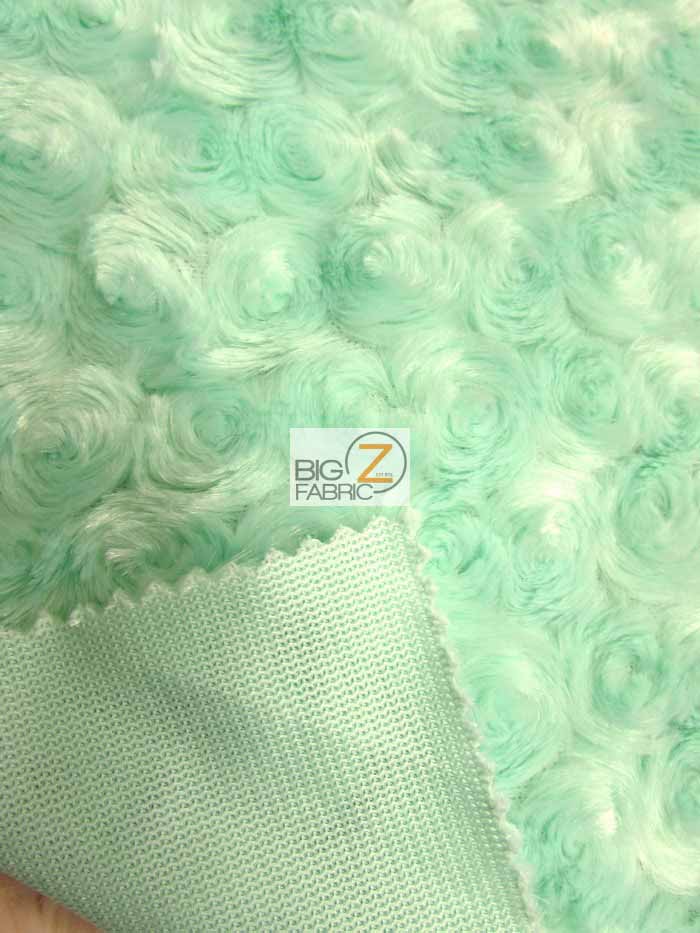 Raccoon Grey Minky Rose/Rosette Floral Baby Soft Fabric / Sold By The Yard