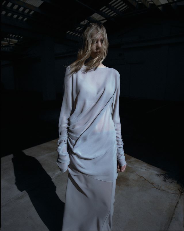 Rebe Long Sleeve Draped Top - Ash Hyde Boutique