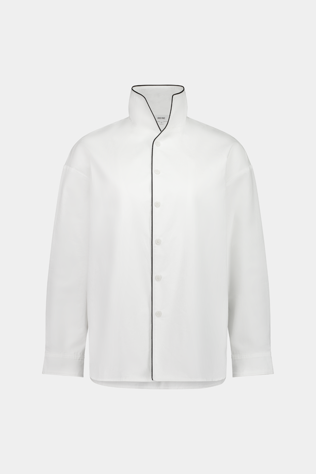 Rebe Piped Shirt - White Hyde Boutique