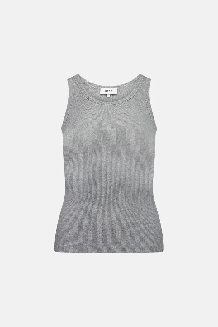 Rebe Ribbed Tank - Grey Apparel > Women > Clothing > Shirts & Tops > Tops > Tank Tops > Rebe Hyde Boutique
