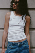 Rebe Ribbed Tank - White Hyde Boutique
