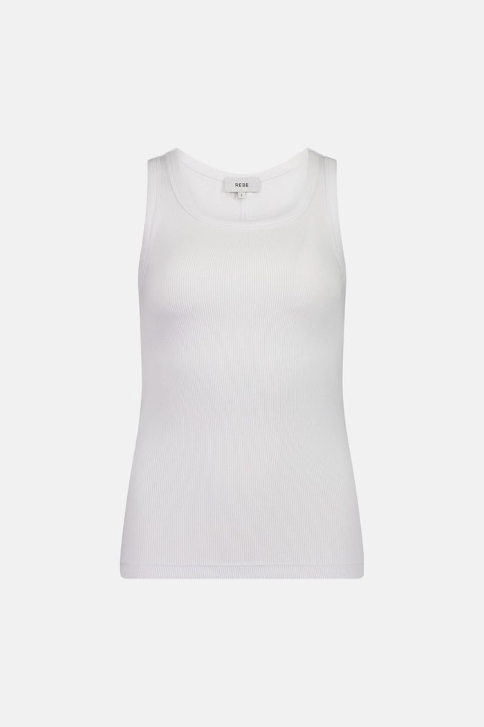 Rebe Ribbed Tank - White Hyde Boutique