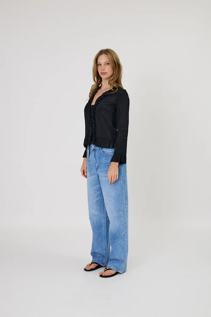 Remain Elora Tie Top - Black Hyde Boutique