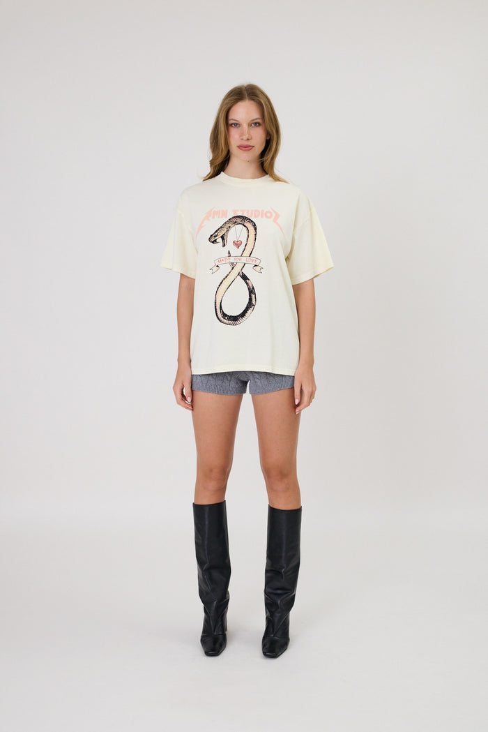 Remain Viper Tee - Ivory Hyde Boutique