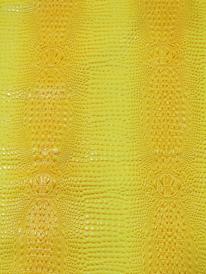 Reptile Yellow Florida Gator 3D Embossed Vinyl Fabric