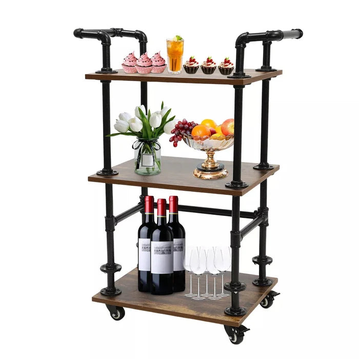 Retro Rolling Beverage Bar Cart Canva Home